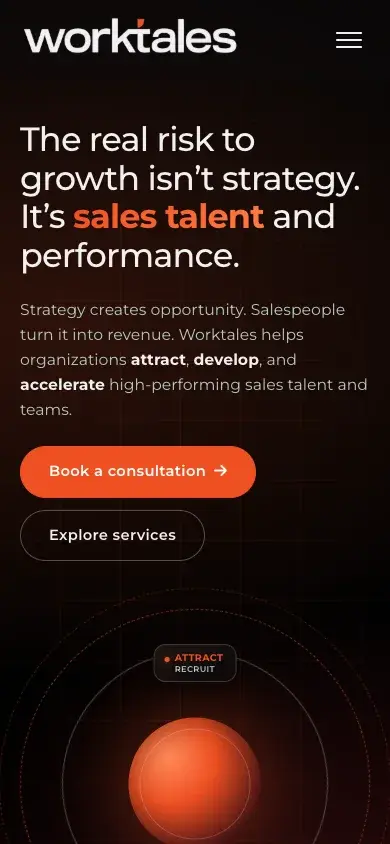 Worktales — mobile preview