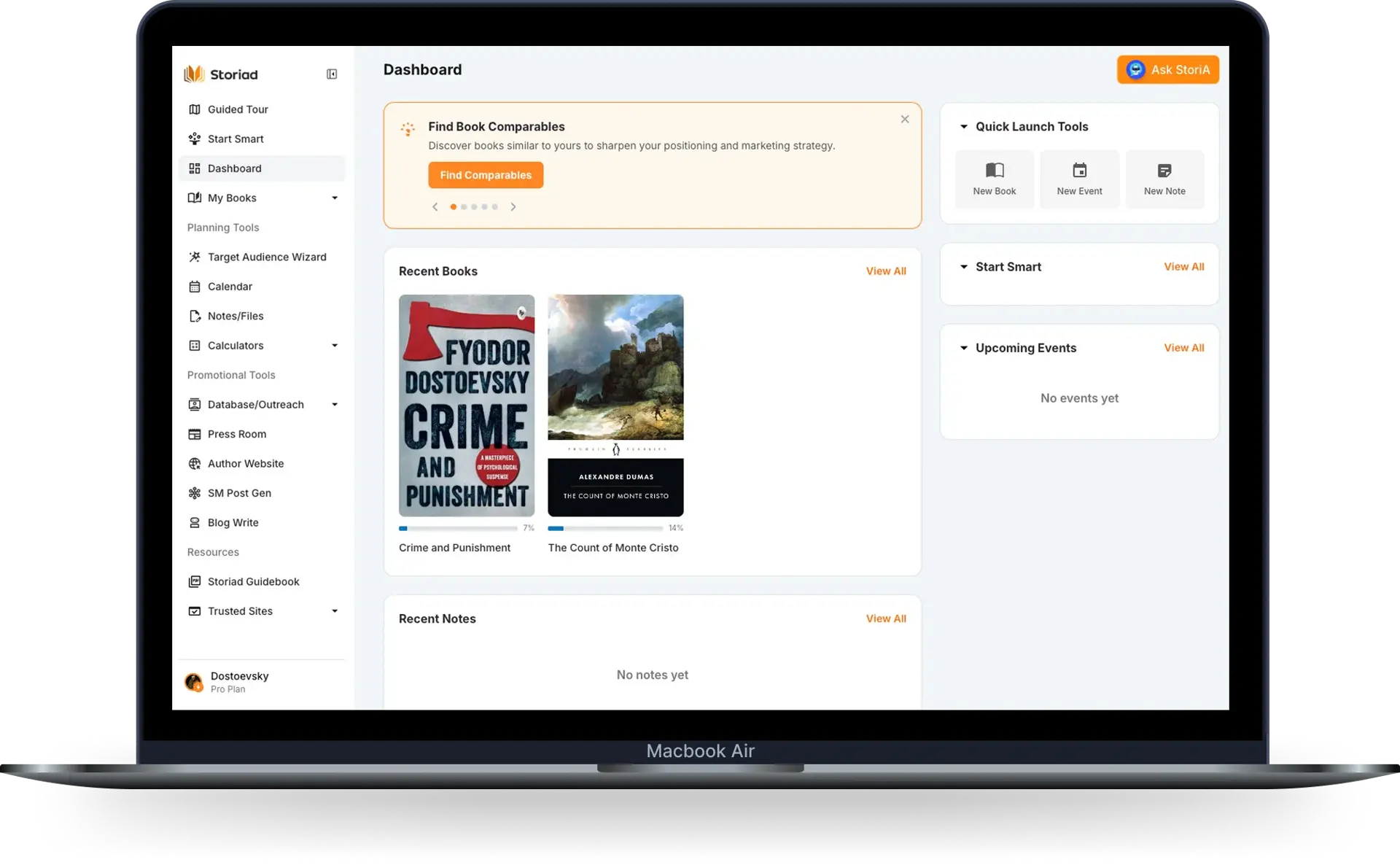 Storiad — desktop preview