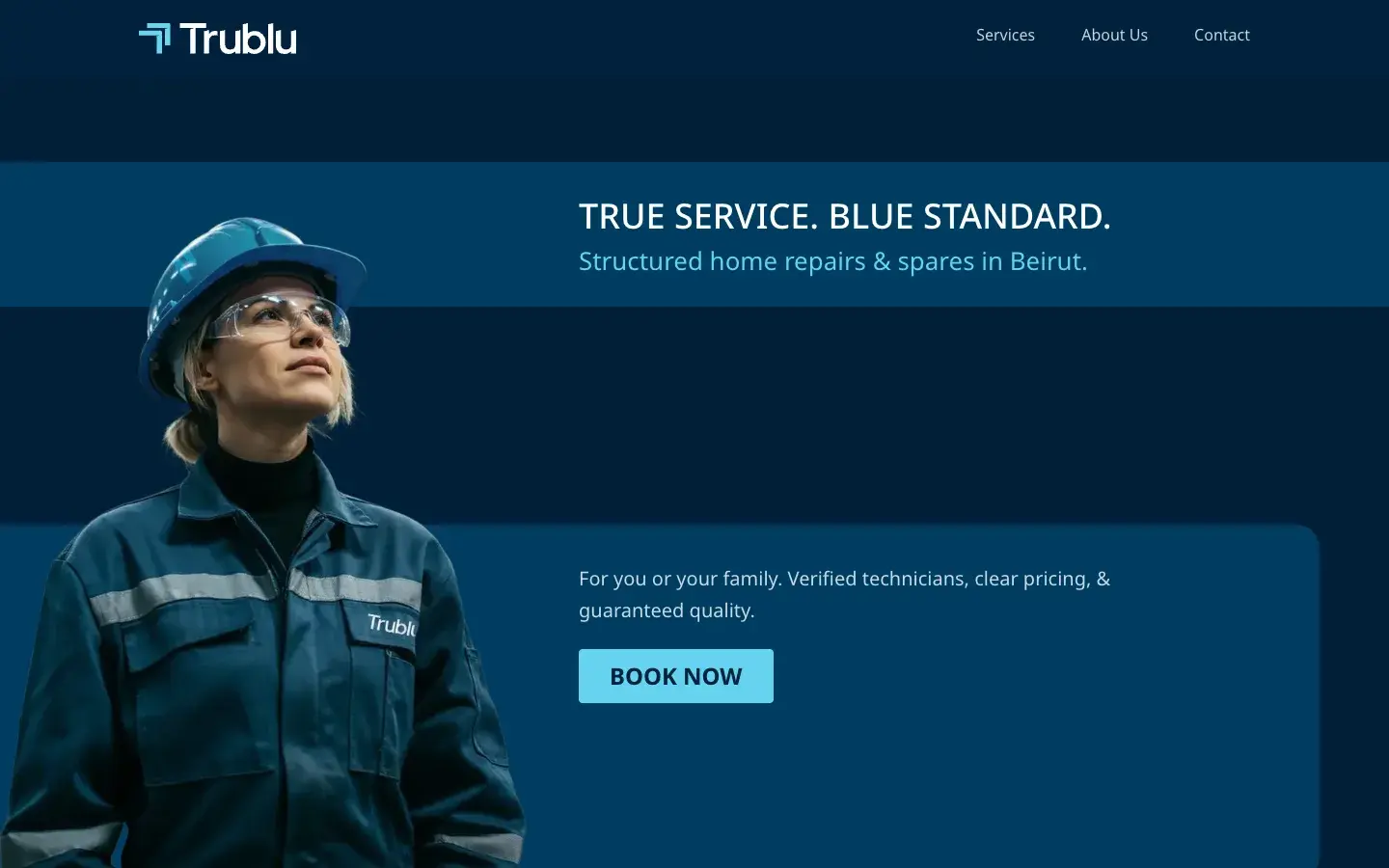 Trublu — desktop view